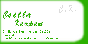 csilla kerpen business card